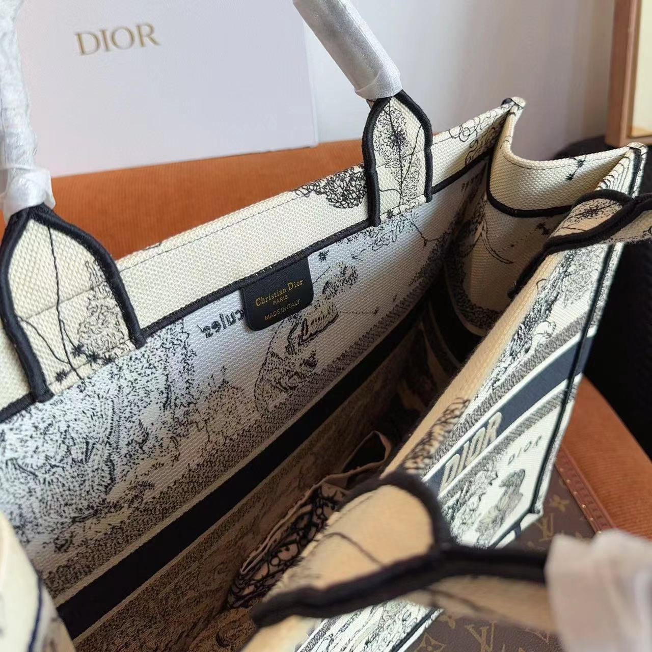 DI0R 刺繍プリントショッピングトートバッグ【 50％割引+送料無料】