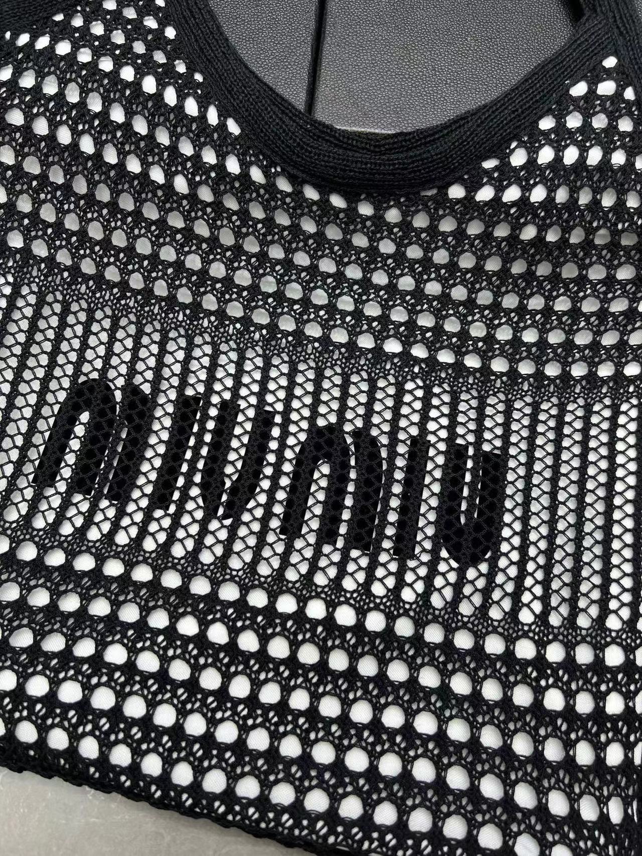 M1UM1Uレターニット中空ショッピングバッグ【50％割引+送料無料】