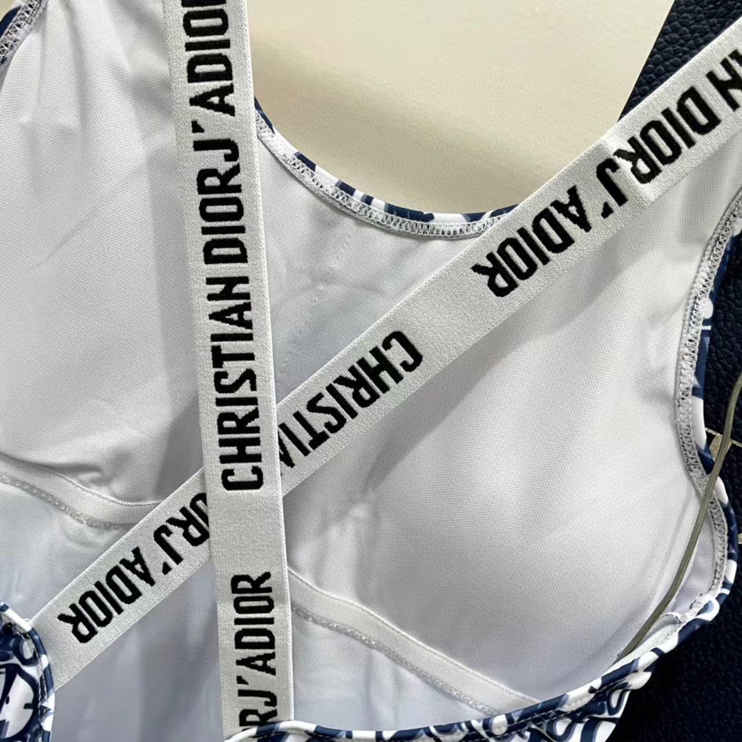 DI0R プリント クロスバック ワンピース水着【50%割引+送料無料】