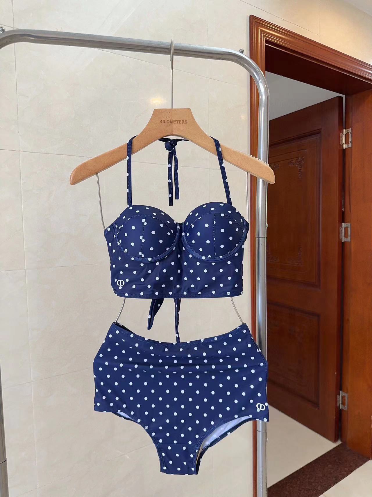 DI0R ドット柄ワンピース水着【50％割引+送料無料】