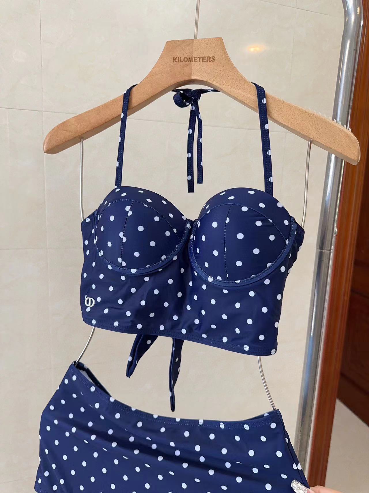 DI0R ドット柄ワンピース水着【50％割引+送料無料】