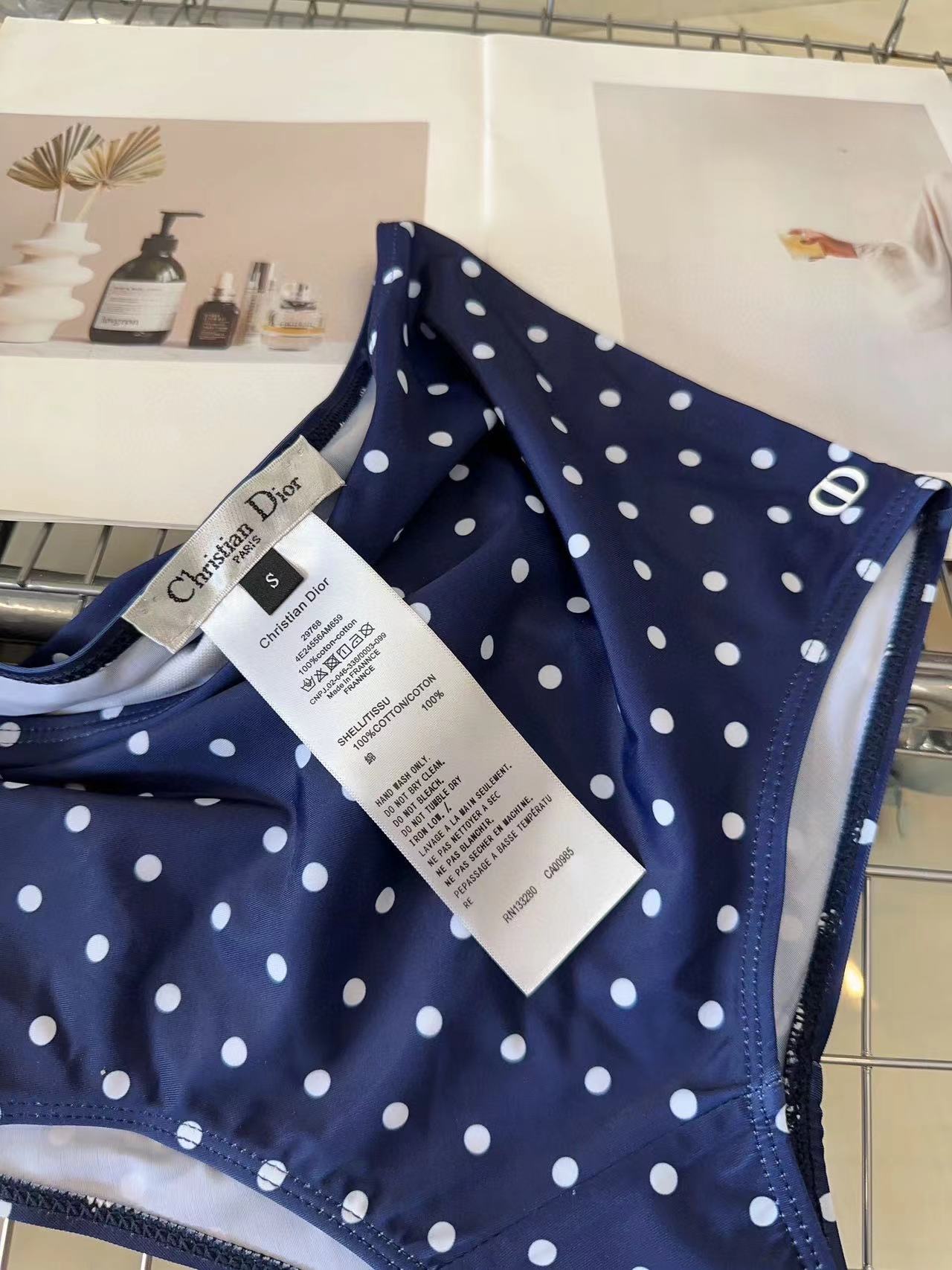 DI0R ドット柄ワンピース水着【50％割引+送料無料】