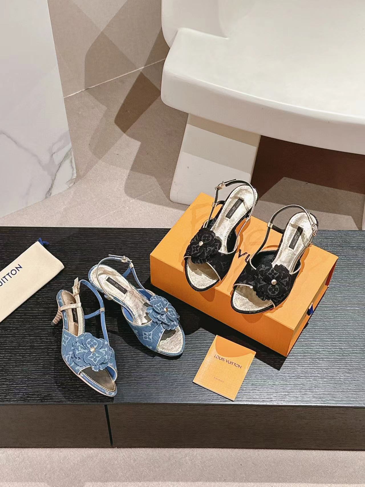 LV 高品質デニム老眼サンダル【50％割引+送料無料】