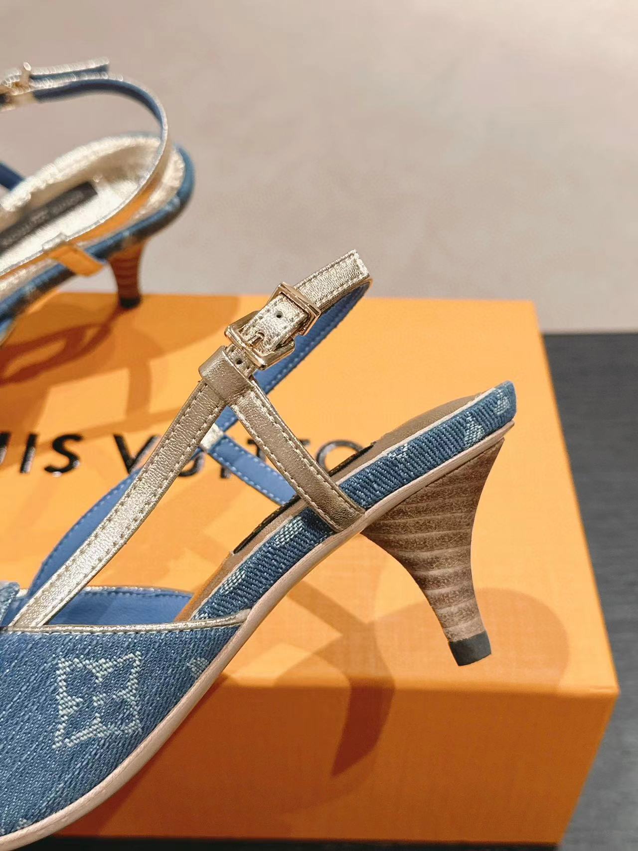 LV 高品質デニム老眼サンダル【50％割引+送料無料】