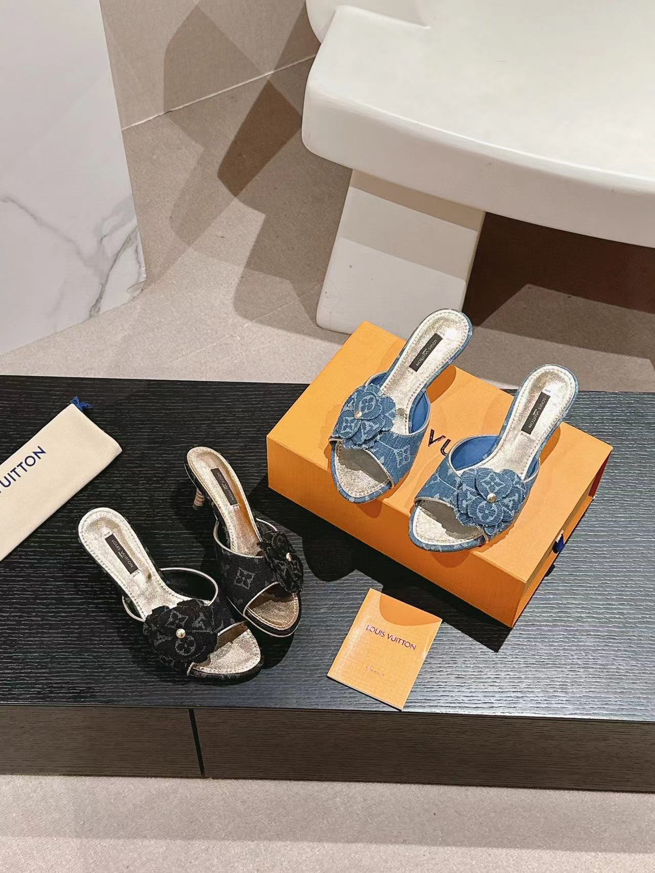 LV高品質デニム老眼ハイヒール【50％割引+送料無料】