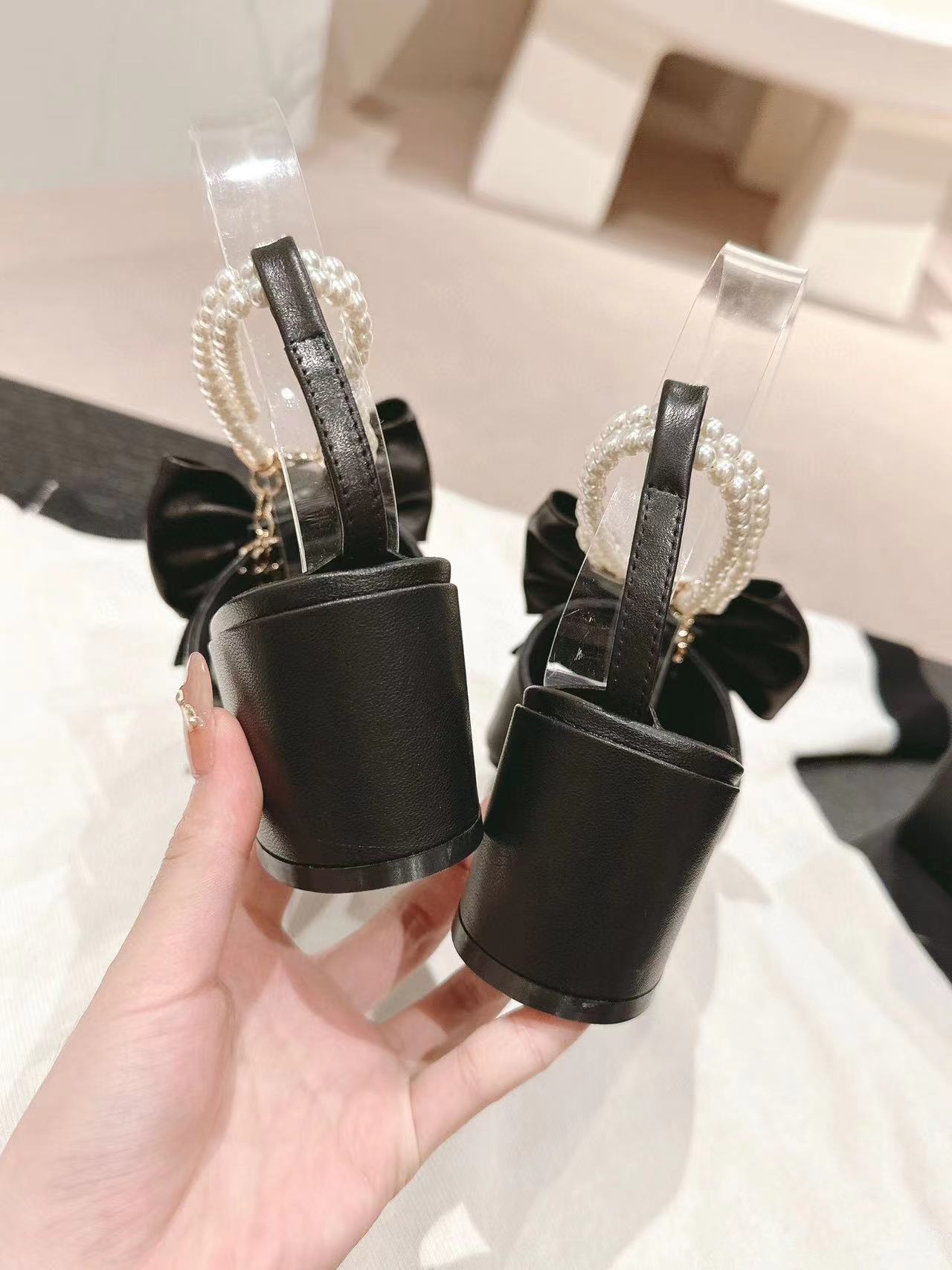 CHANE1 高品質ボウパールハイヒールサンダル【50％割引+送料無料】