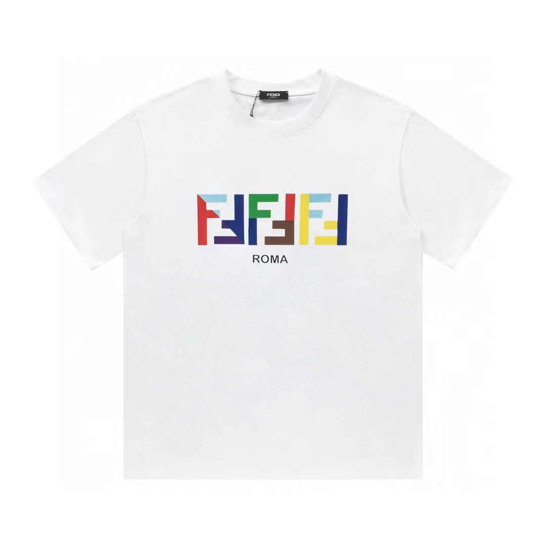 FEND1 夫婦同文字プリントTシャツ【 50％割引+送料無料】