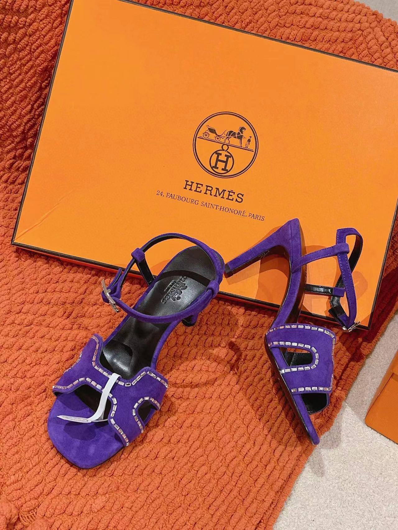 HERME5 高品質ラインストーンハイヒールサンダル【50％割引+送料無料】