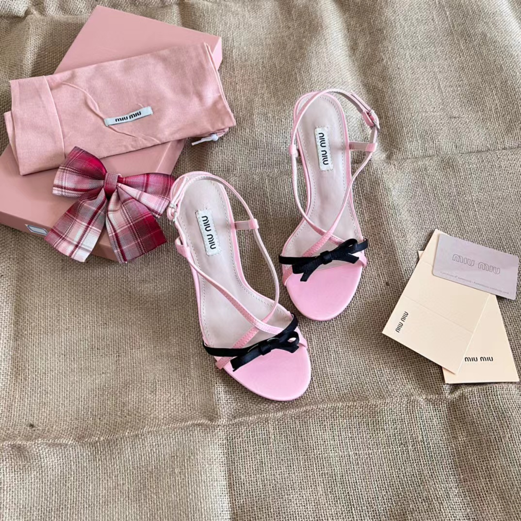 M1UM1U ボウ ハイヒール サンダル【50%割引+送料無料】