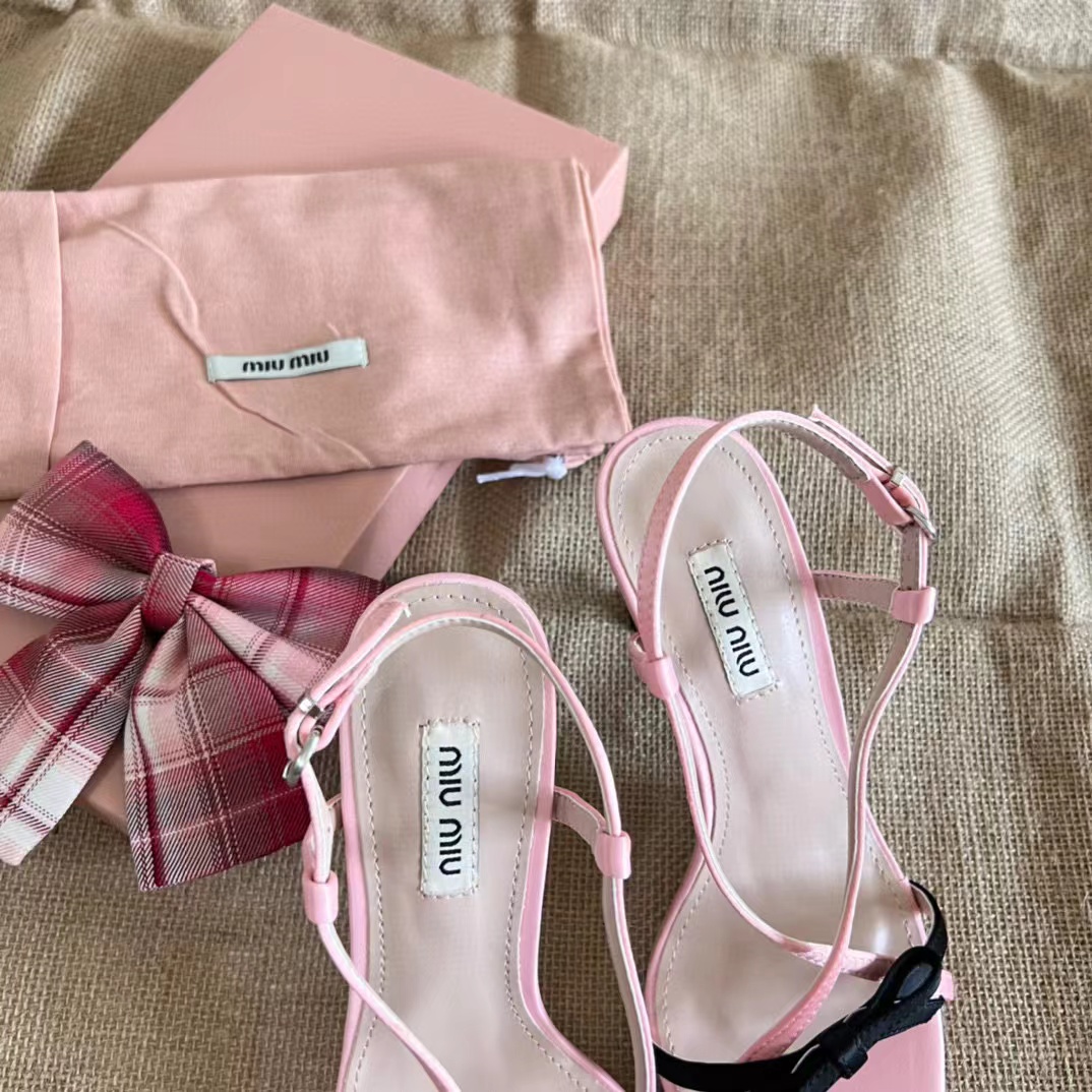 M1UM1U ボウ ハイヒール サンダル【50%割引+送料無料】