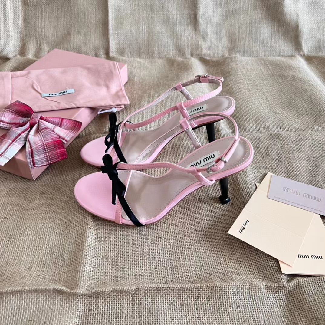 M1UM1U ボウ ハイヒール サンダル【50%割引+送料無料】