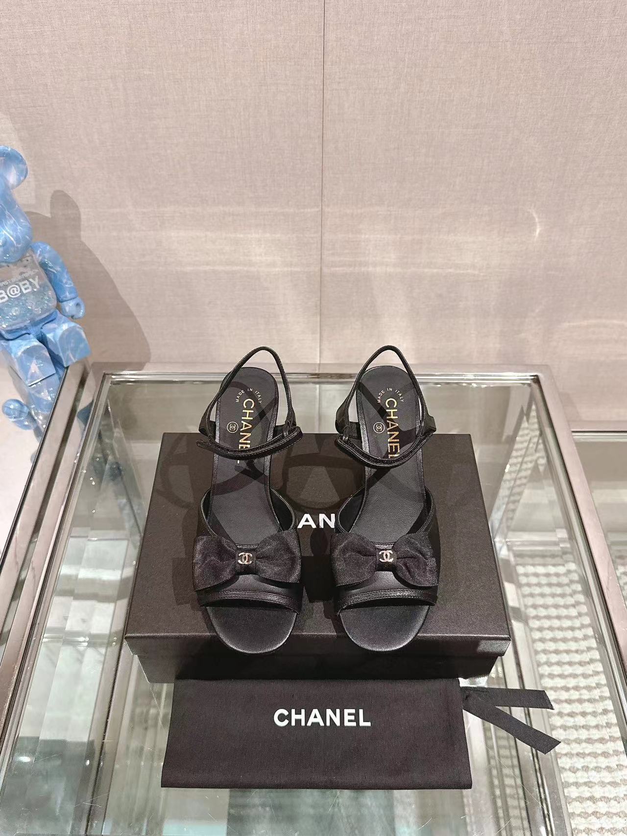 CHANE1 高品質ボウハイヒールサンダル【50%割引+送料無料】