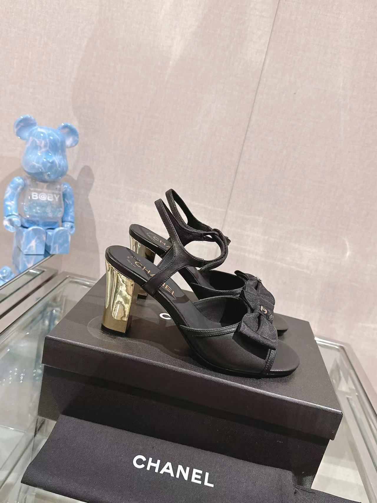 CHANE1 高品質ボウハイヒールサンダル【50%割引+送料無料】