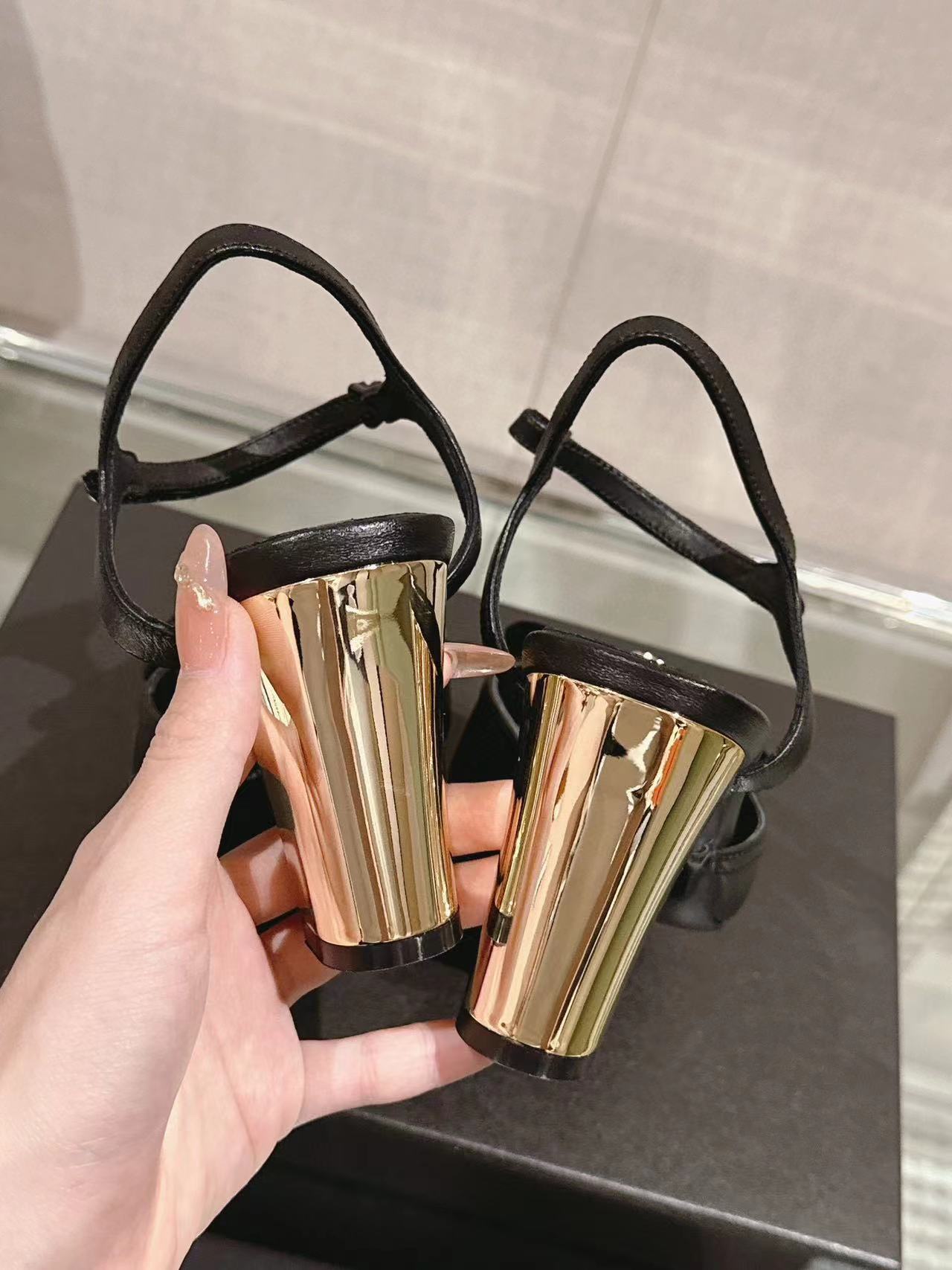 CHANE1 高品質ボウハイヒールサンダル【50%割引+送料無料】