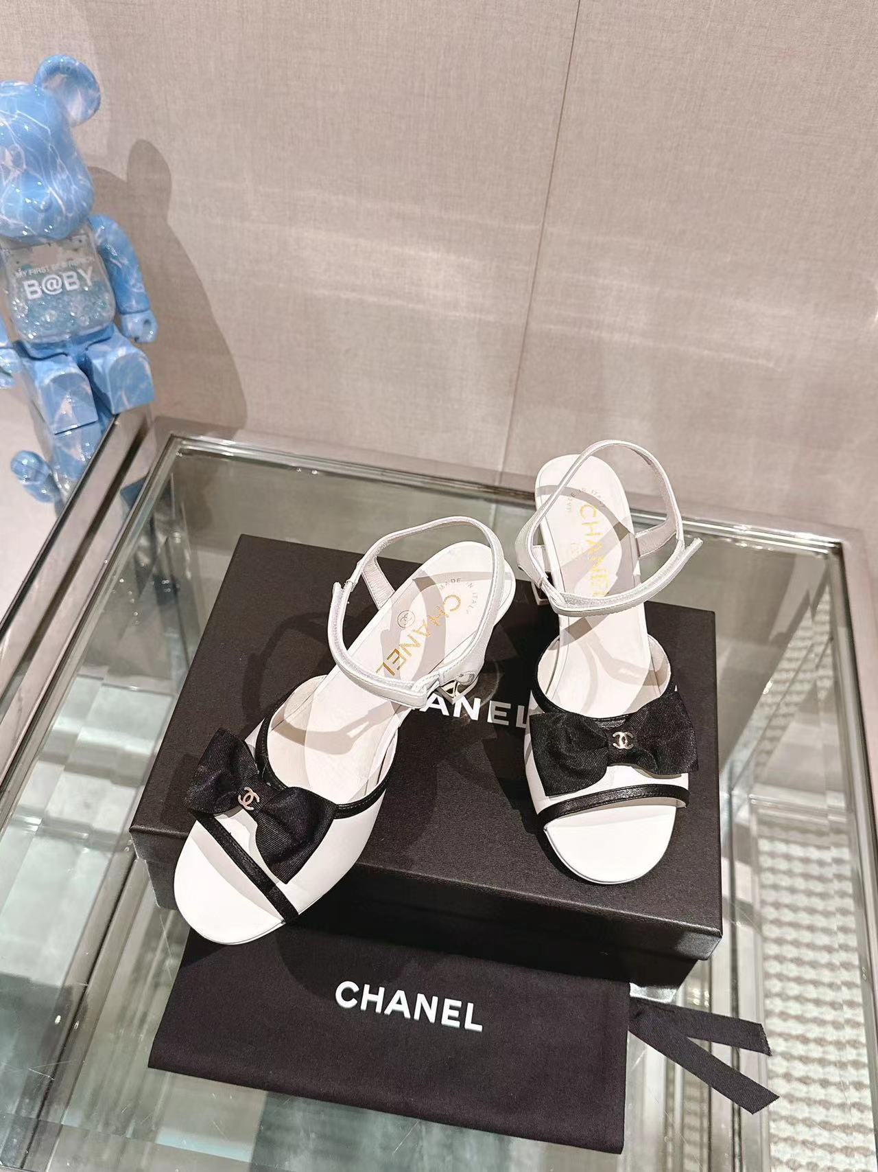 CHANE1 高品質ボウハイヒールサンダル【50%割引+送料無料】