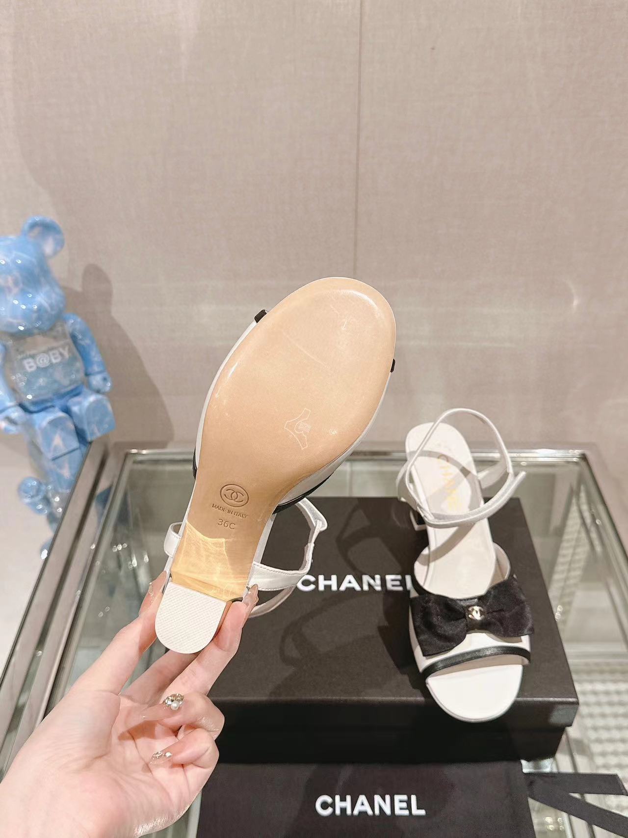 CHANE1 高品質ボウハイヒールサンダル【50%割引+送料無料】