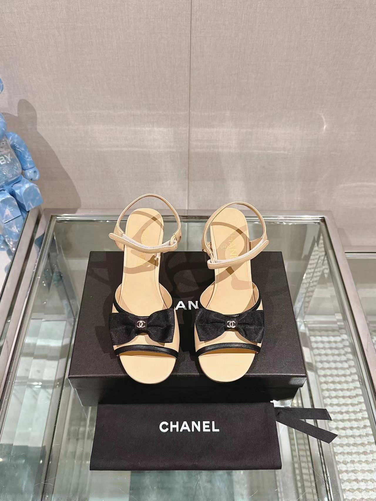 CHANE1 高品質ボウハイヒールサンダル【50%割引+送料無料】