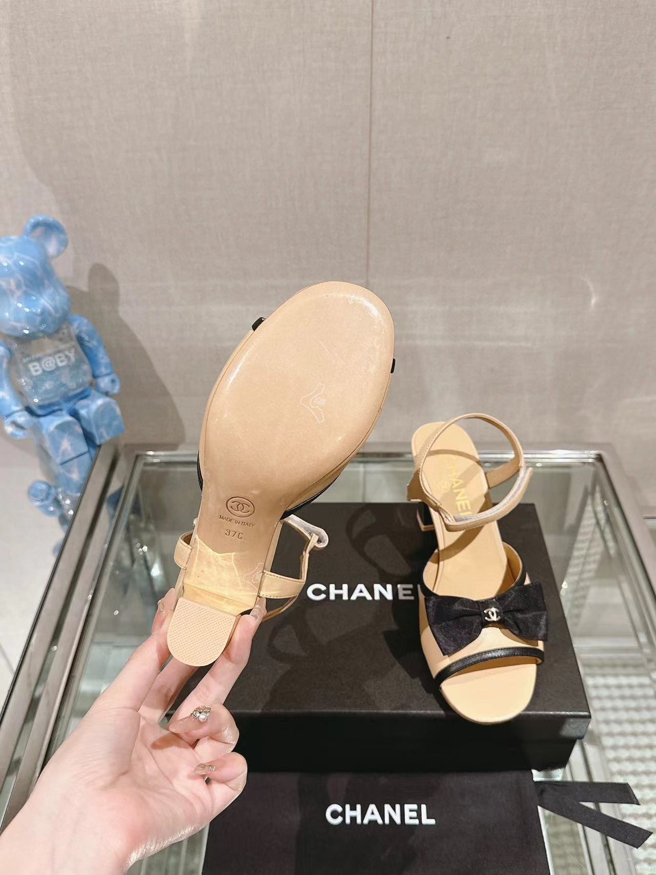 CHANE1 高品質ボウハイヒールサンダル【50%割引+送料無料】