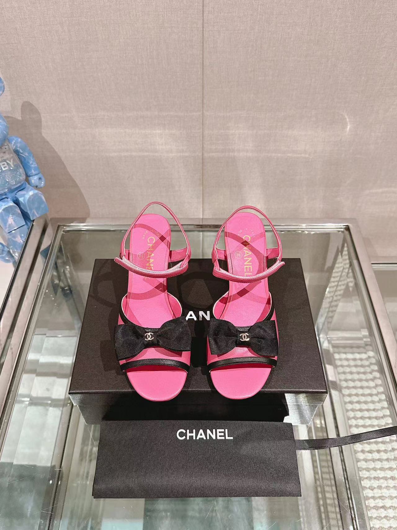 CHANE1 高品質ボウハイヒールサンダル【50%割引+送料無料】