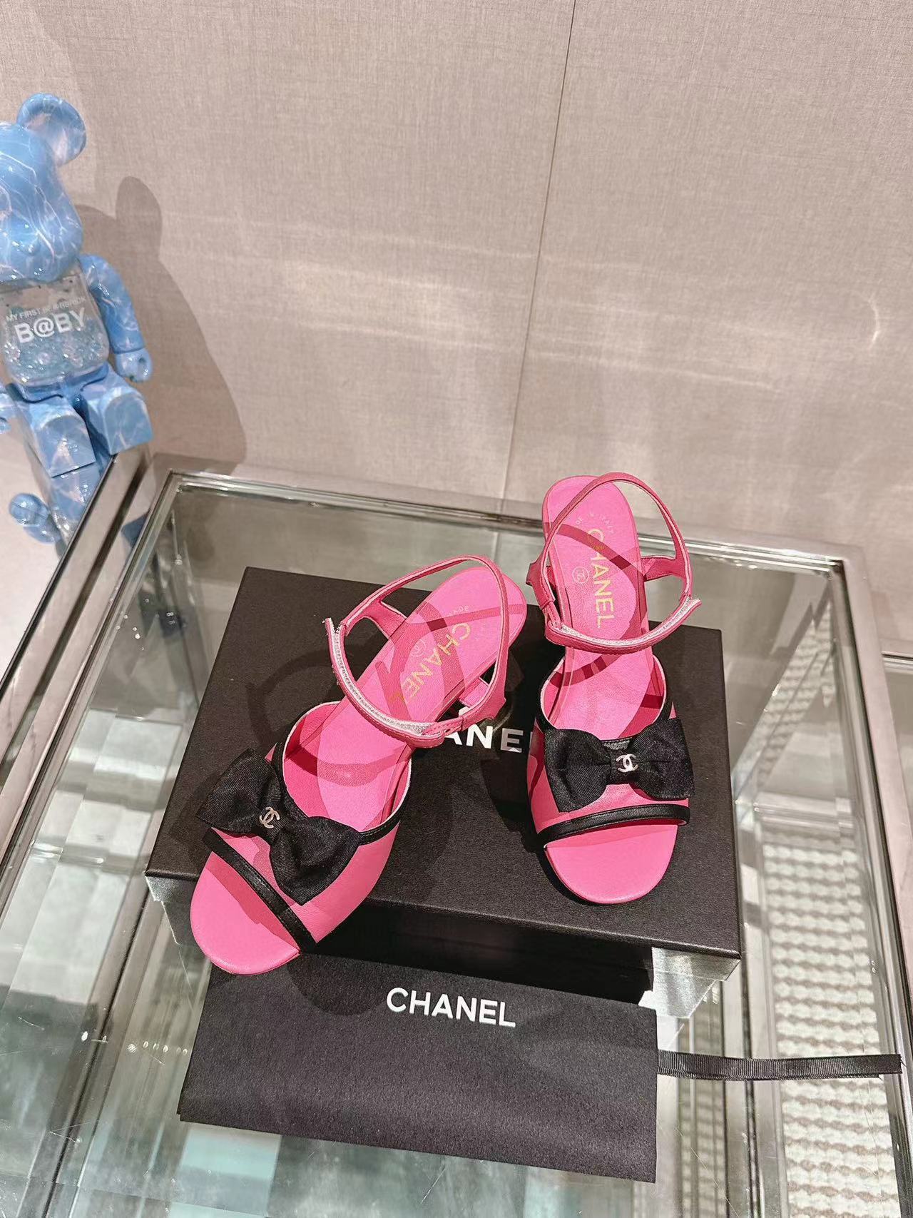 CHANE1 高品質ボウハイヒールサンダル【50%割引+送料無料】