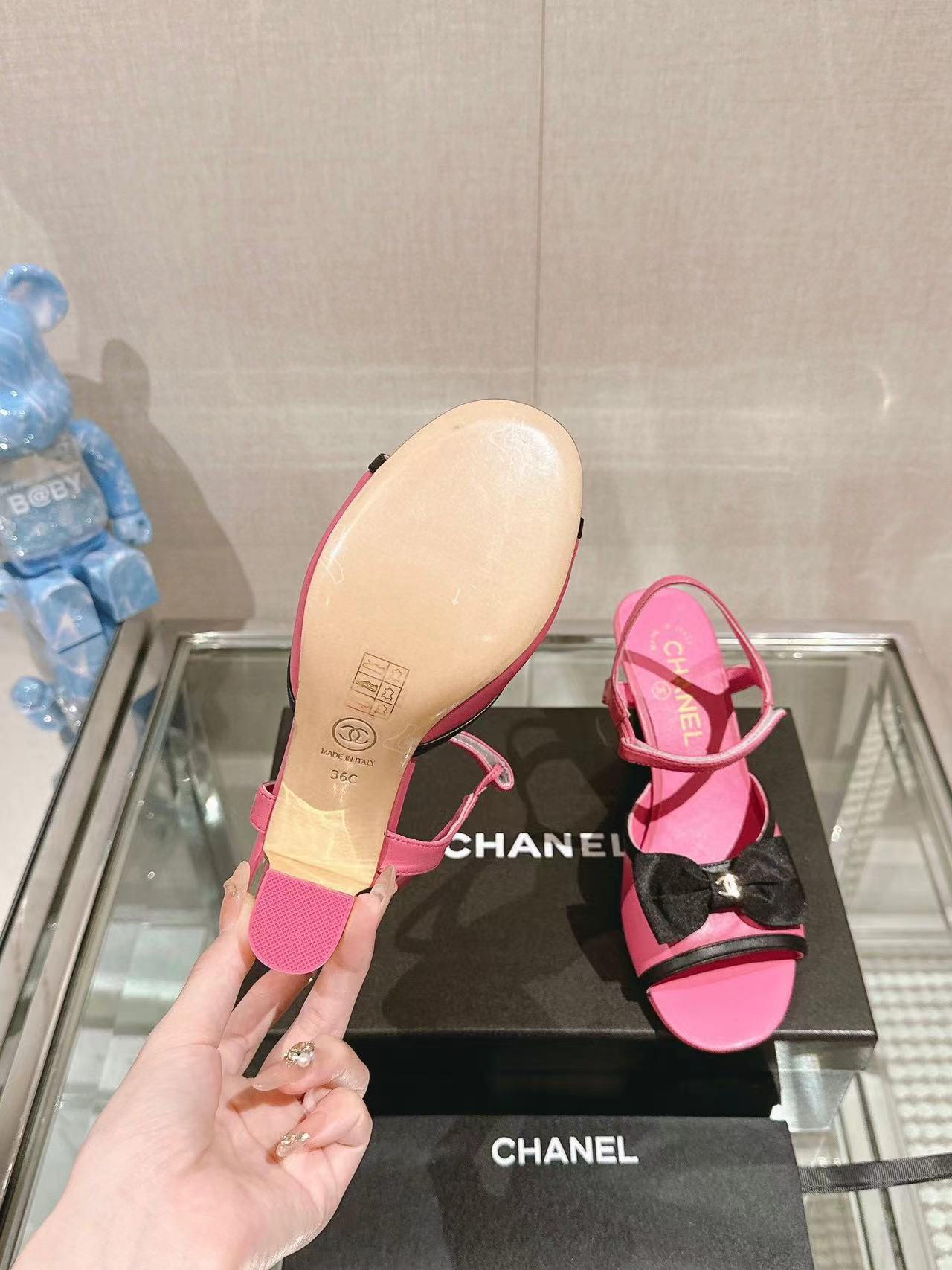 CHANE1 高品質ボウハイヒールサンダル【50%割引+送料無料】