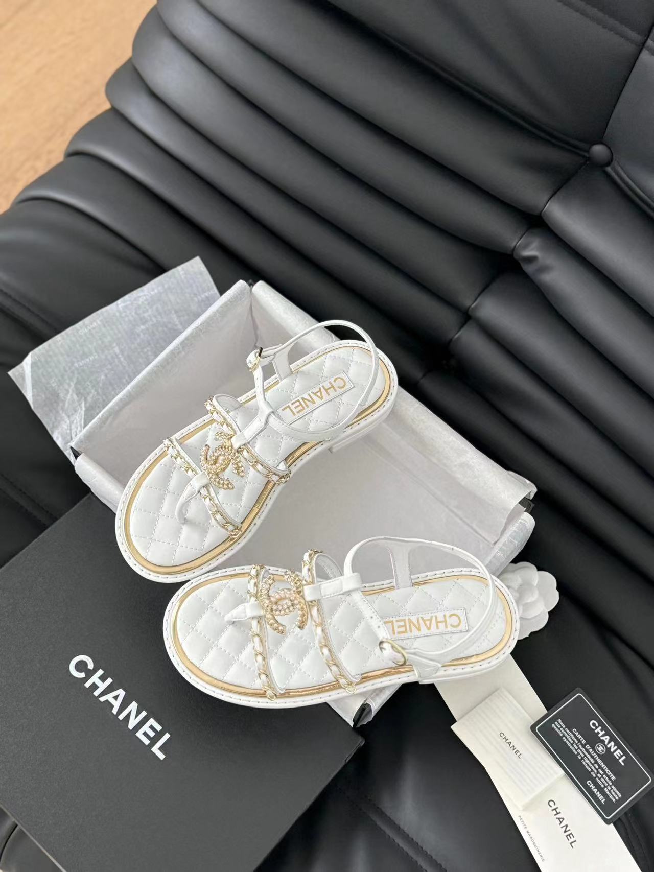 CHANE1 高品質ダブルCロゴサンダル【50%割引+送料無料】