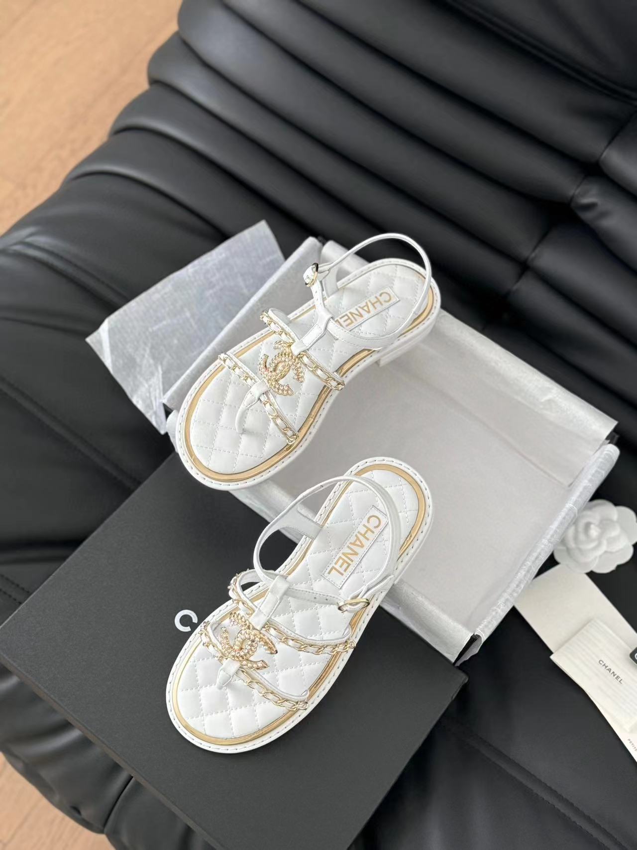 CHANE1 高品質ダブルCロゴサンダル【50%割引+送料無料】