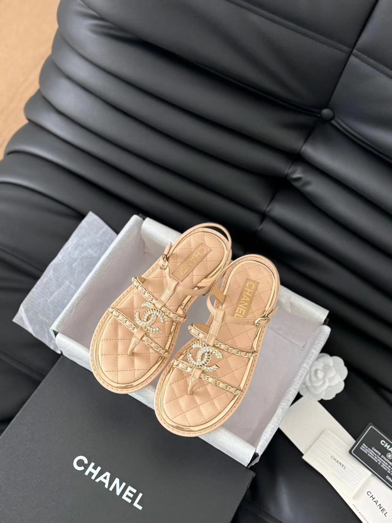 CHANE1 高品質ダブルCロゴサンダル【50%割引+送料無料】