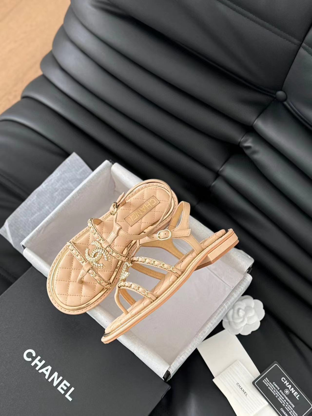 CHANE1 高品質ダブルCロゴサンダル【50%割引+送料無料】