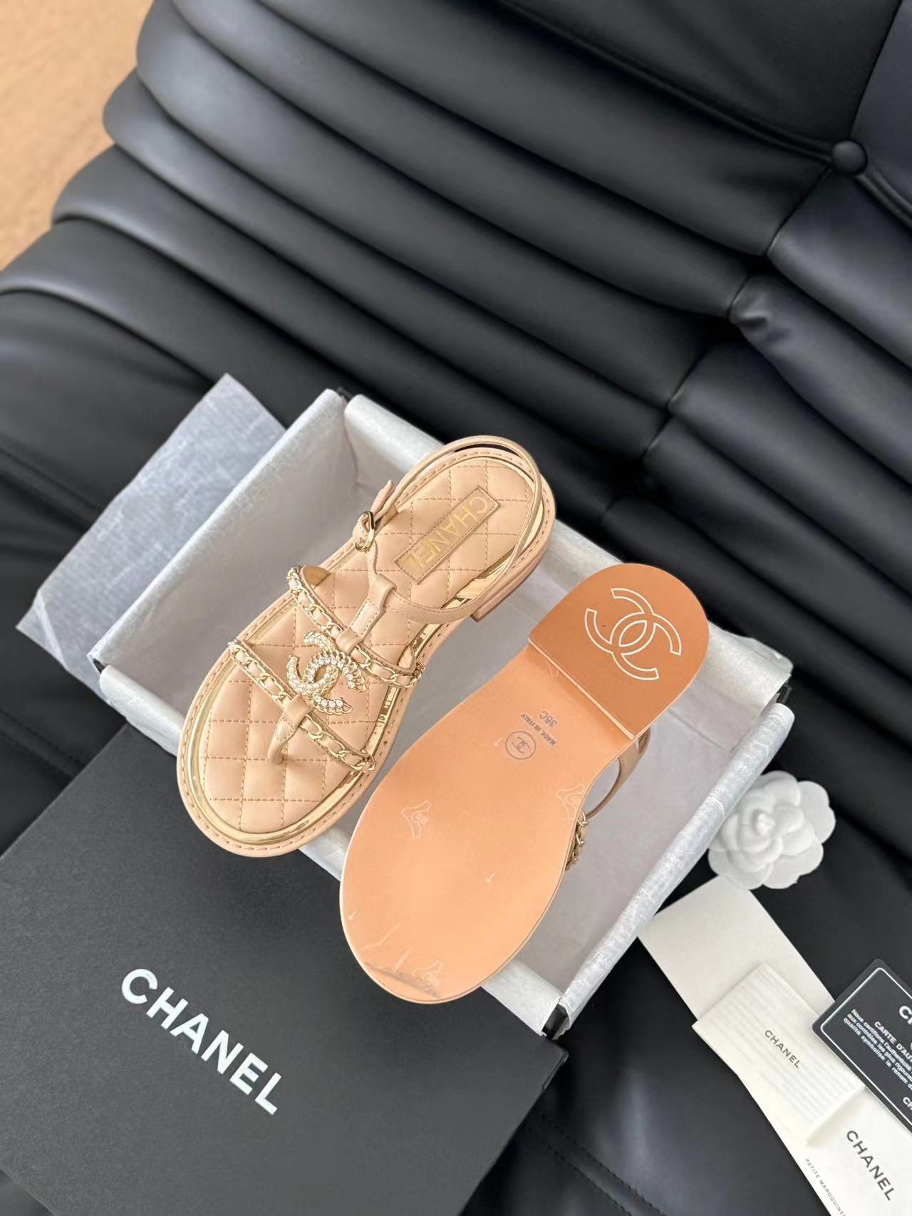 CHANE1 高品質ダブルCロゴサンダル【50%割引+送料無料】