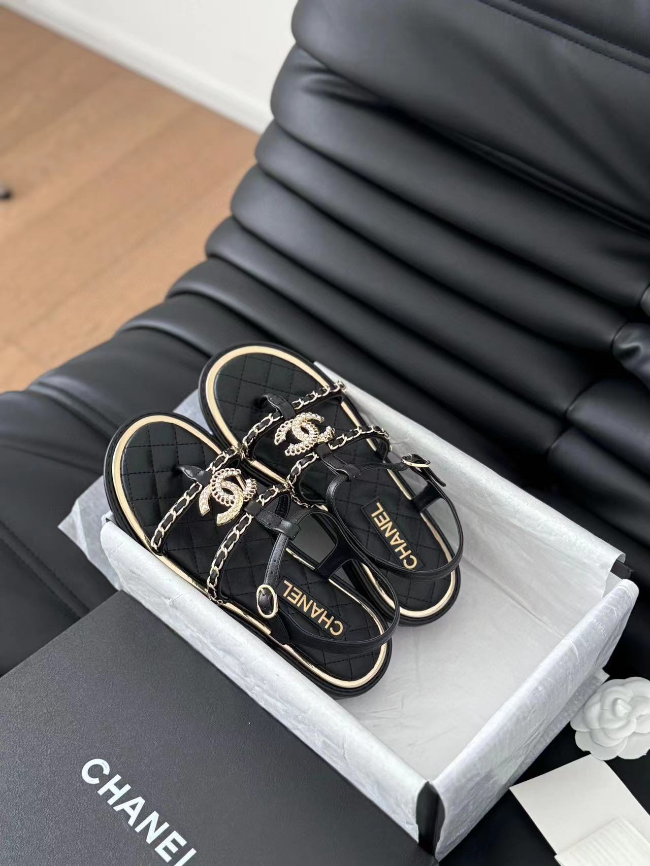 CHANE1 高品質ダブルCロゴサンダル【50%割引+送料無料】