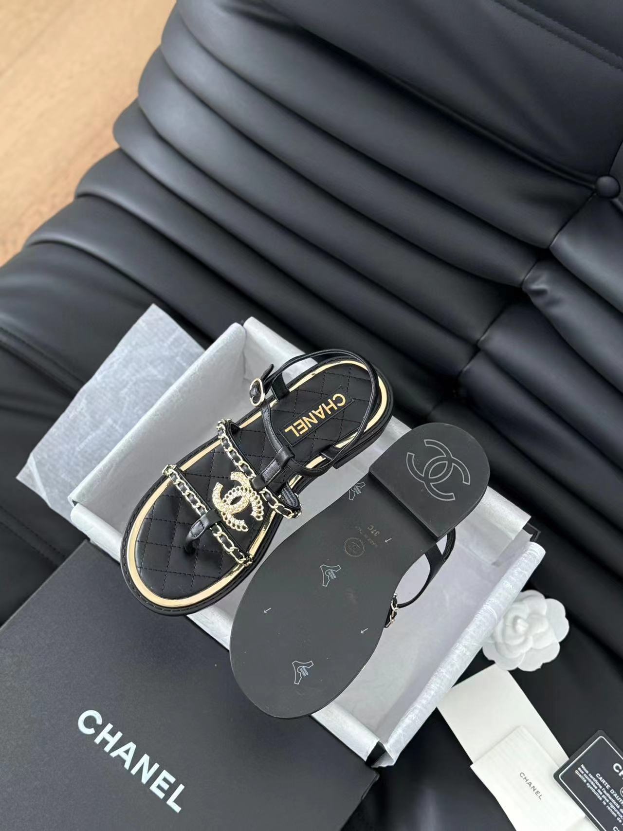 CHANE1 高品質ダブルCロゴサンダル【50%割引+送料無料】