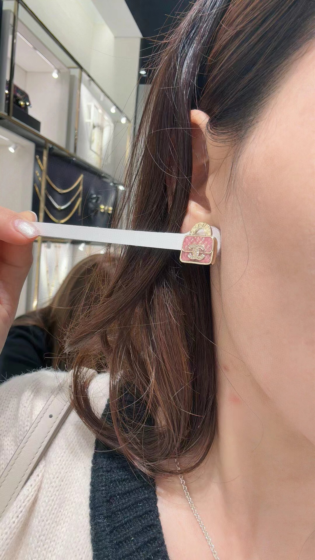 CHANE1 バッグレター ダブルC イヤリング【50％割引+送料無料】