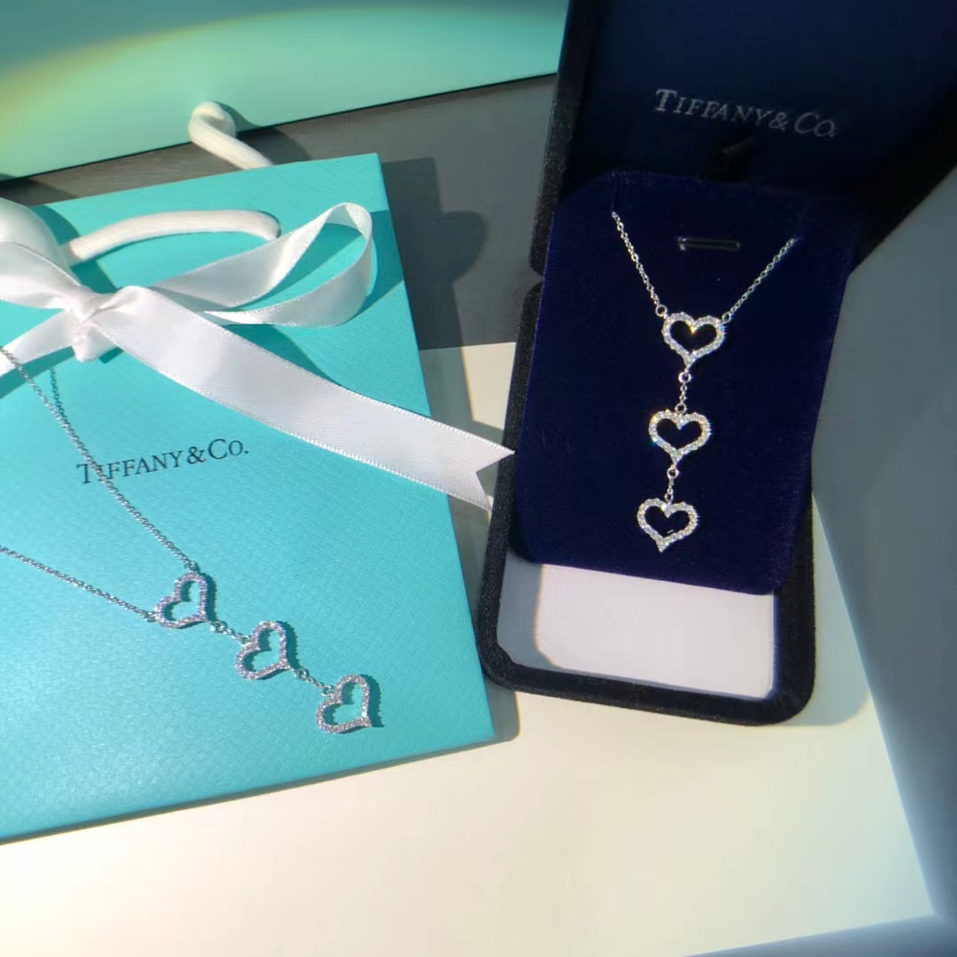 T1ffany ハートのダイヤモンドネックレスをセット【50%割引+送料無料】