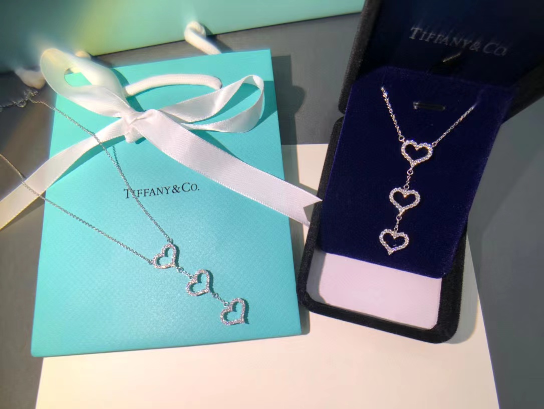 T1ffany ハートのダイヤモンドネックレスをセット【50%割引+送料無料】