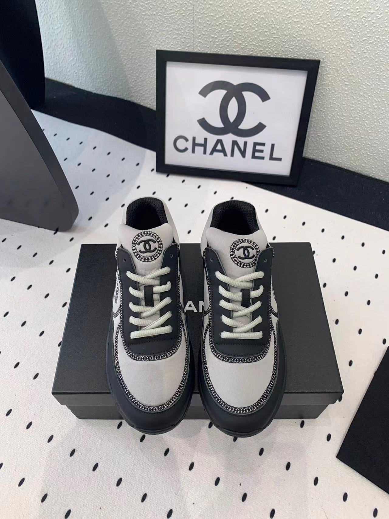 CHANE1 高品質ダブル C ロゴ パンダ カジュアル シューズ【50％割引+送料無料】