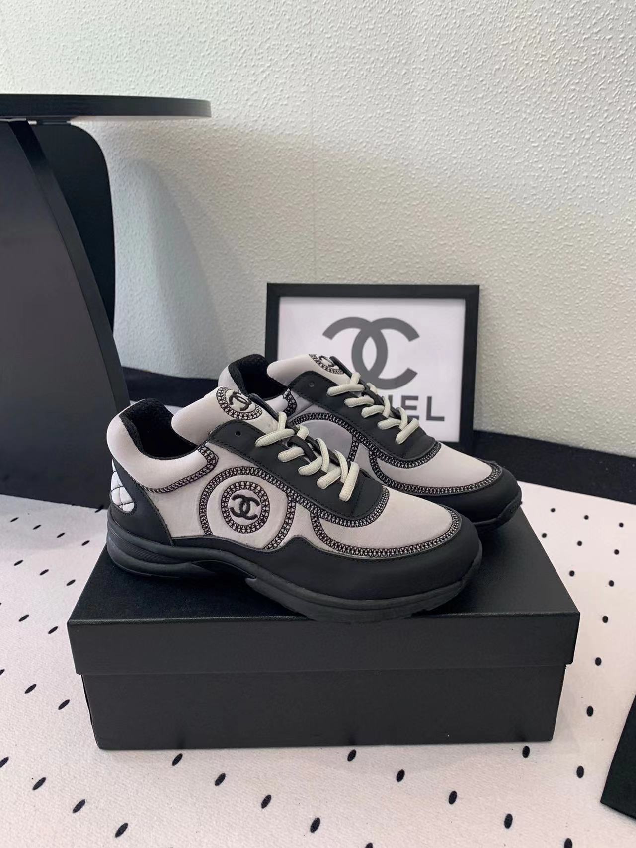 CHANE1 高品質ダブル C ロゴ パンダ カジュアル シューズ【50％割引+送料無料】