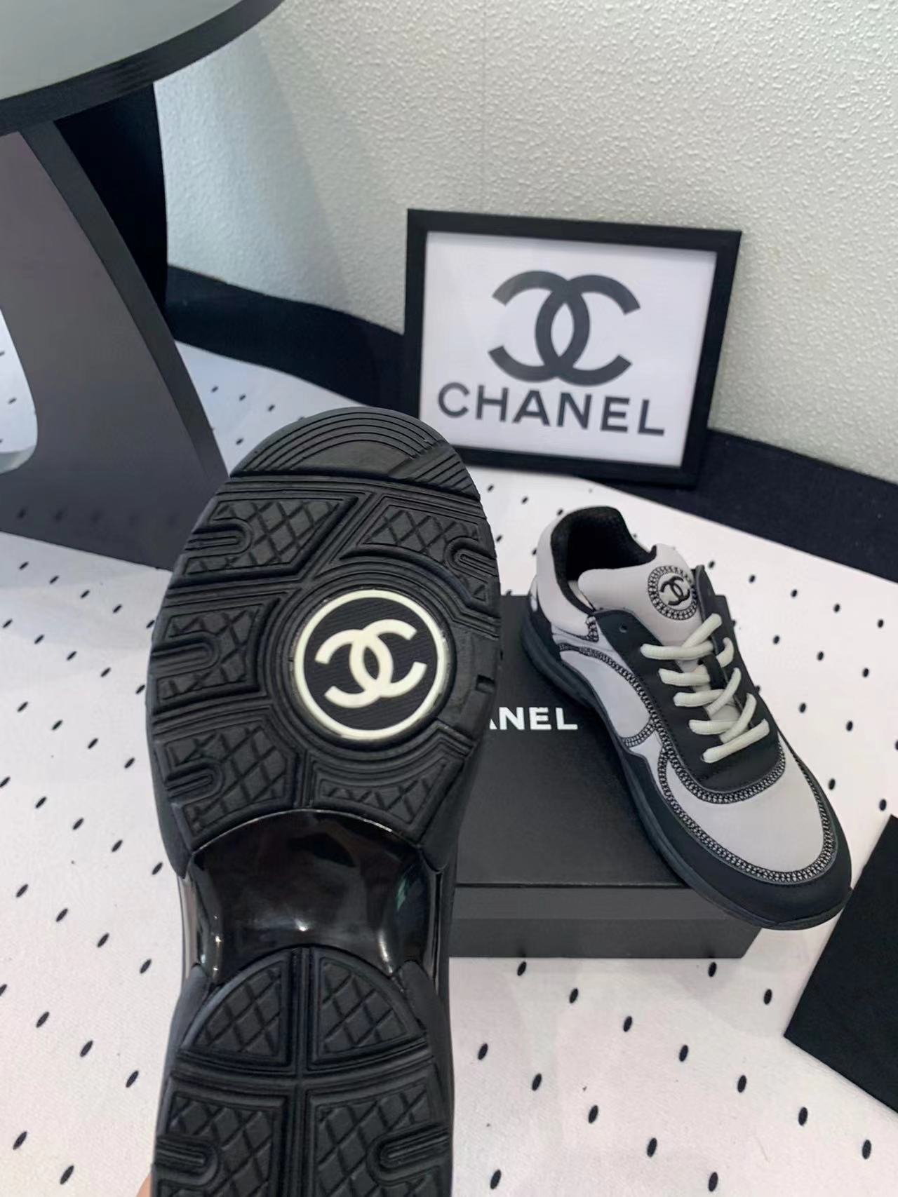 CHANE1 高品質ダブル C ロゴ パンダ カジュアル シューズ【50％割引+送料無料】