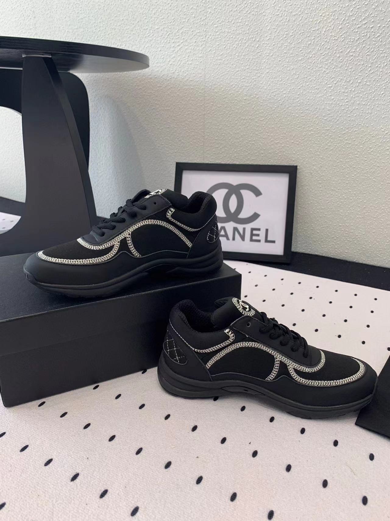 CHANE1 高品質ダブル C ロゴ パンダ カジュアル シューズ【50％割引+送料無料】