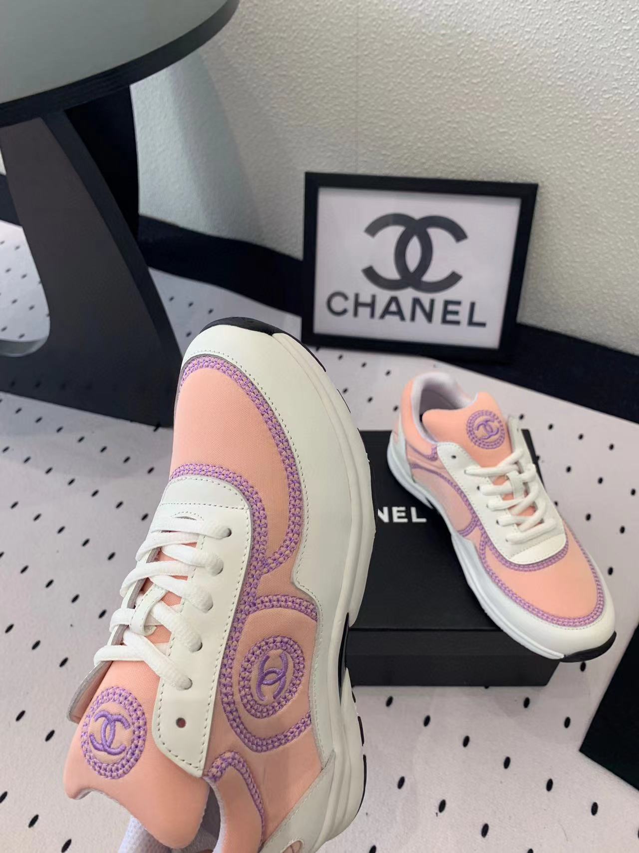 CHANE1 高品質ダブル C ロゴ パンダ カジュアル シューズ【50％割引+送料無料】