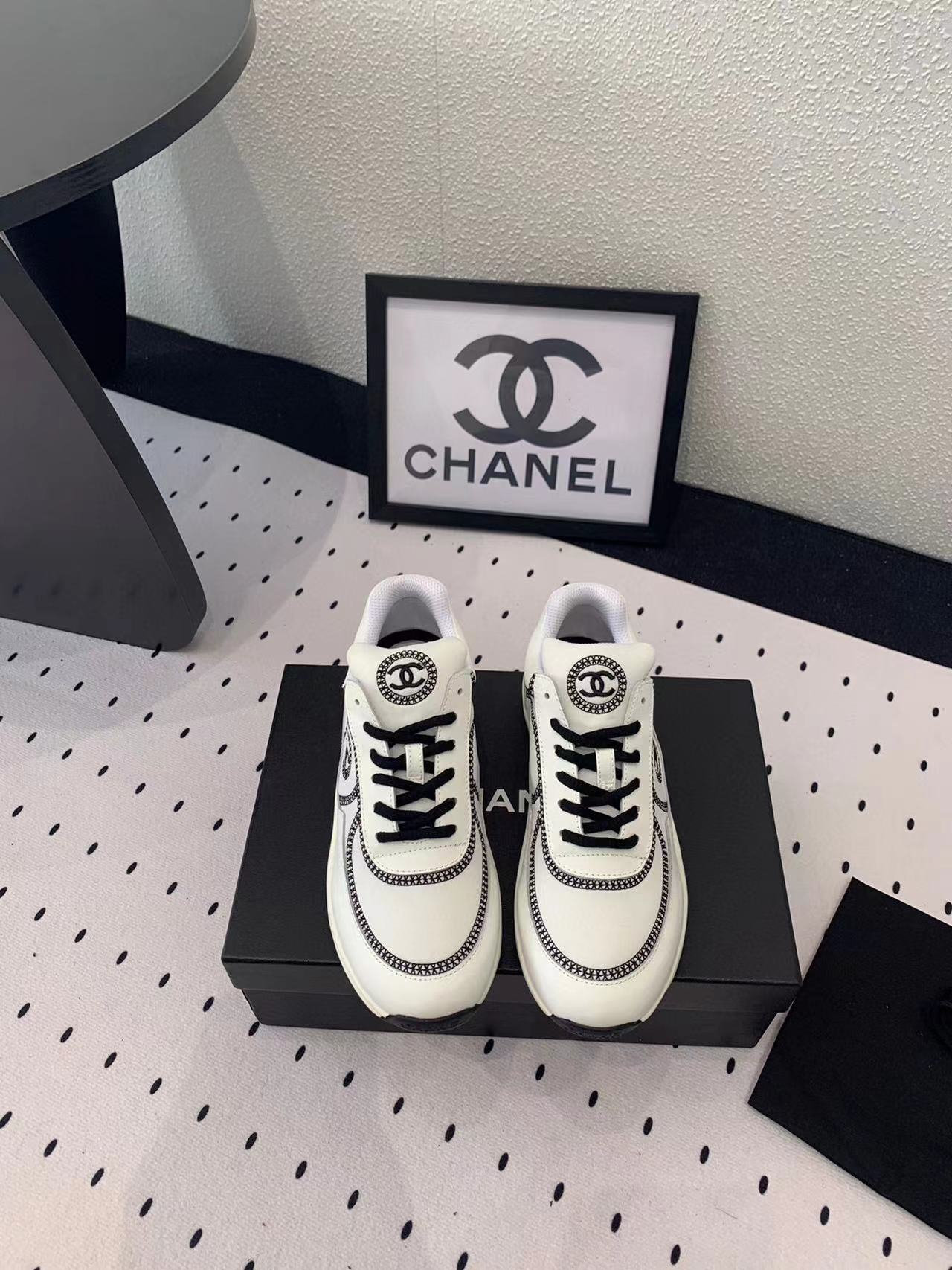 CHANE1 高品質ダブル C ロゴ パンダ カジュアル シューズ【50％割引+送料無料】