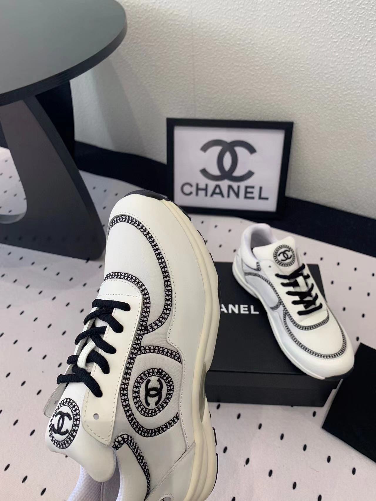 CHANE1 高品質ダブル C ロゴ パンダ カジュアル シューズ【50％割引+送料無料】