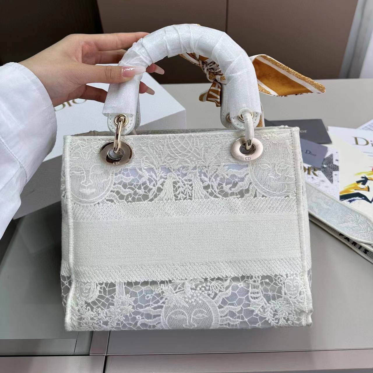 DI0R 高品質レース刺繍ハンドバッグ【50％割引+送料無料】