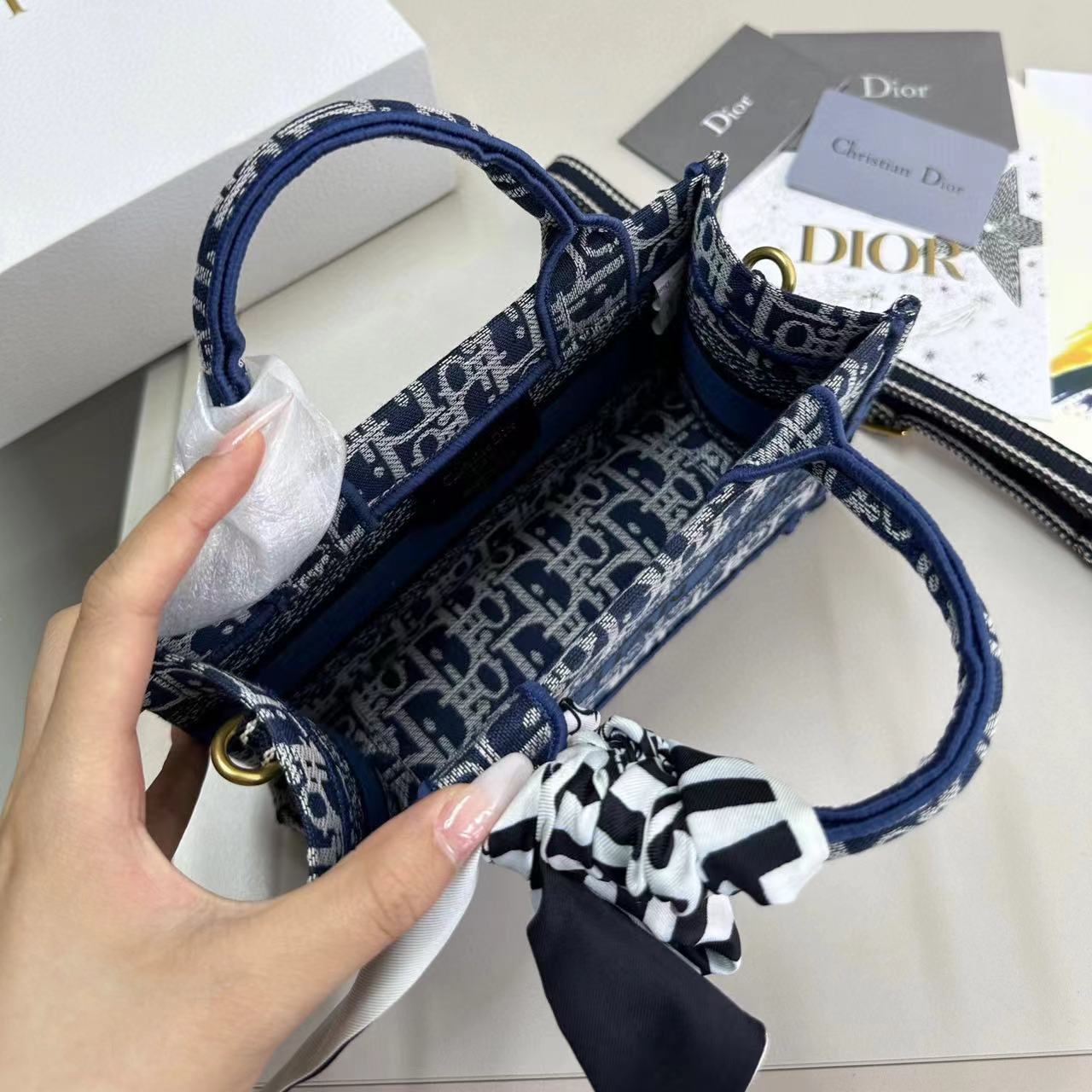 DI0R ジャカード ハンドバッグ【50％割引+送料無料】