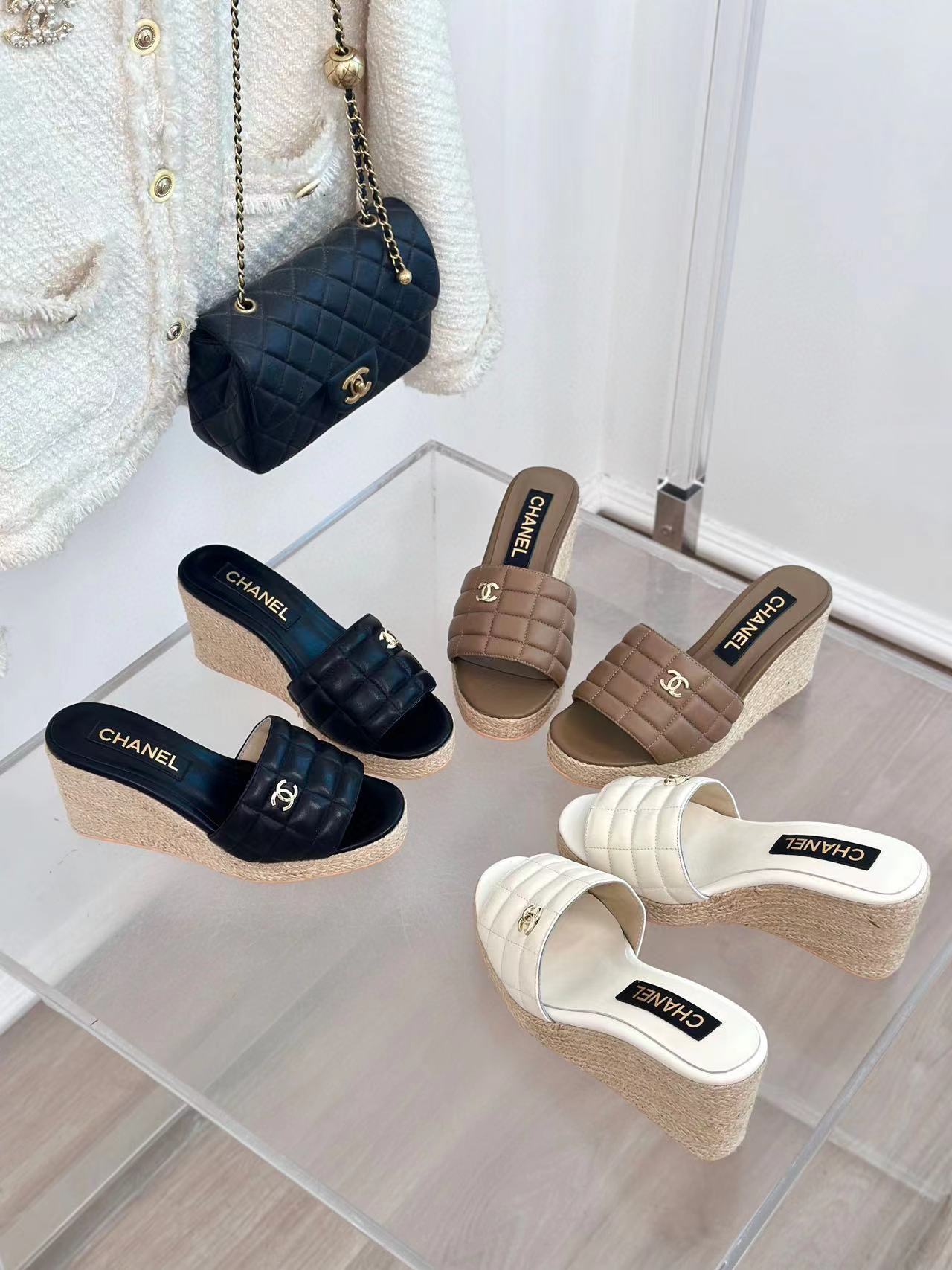 CHANE1 高品質ウェッジシューズ【50％割引+送料無料】