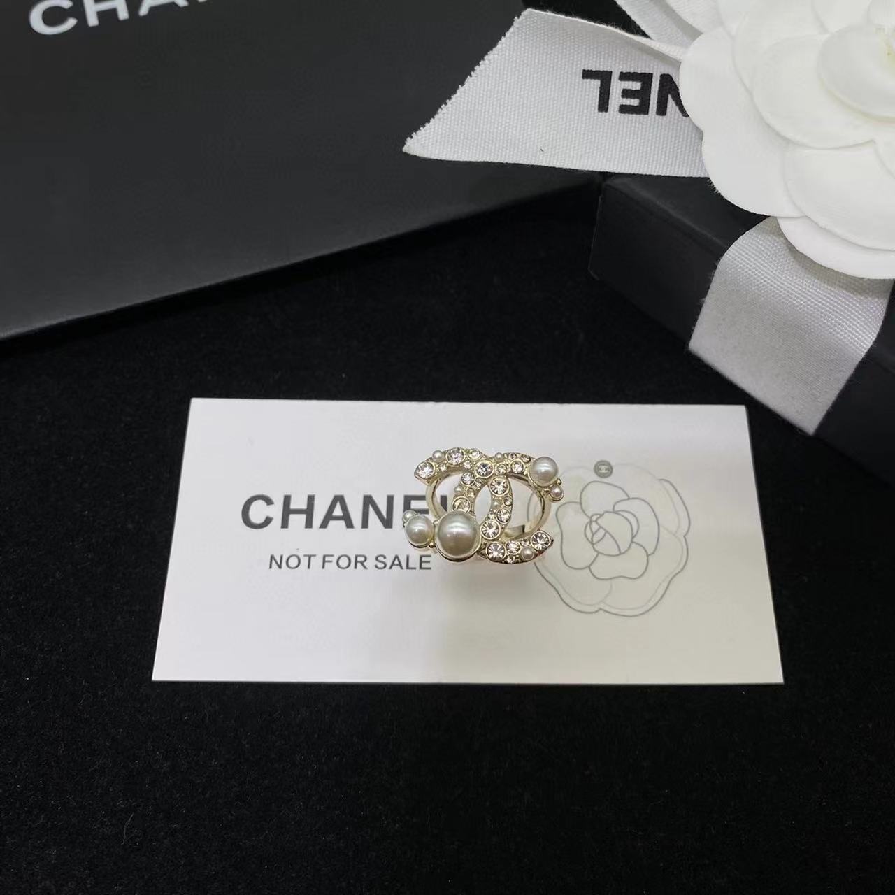 CHANE1 ダブルCパールリング【50％割引+送料無料】