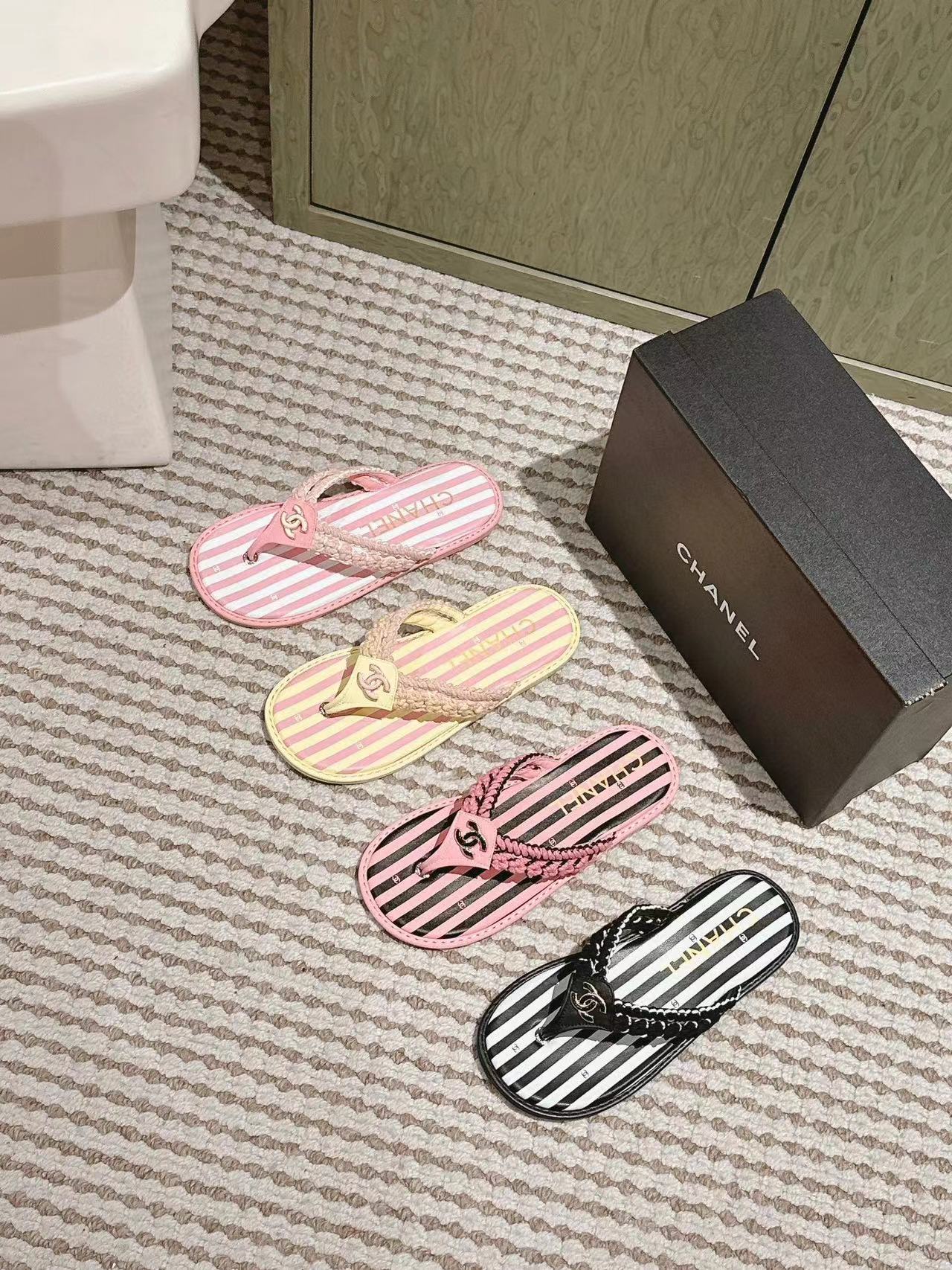 CHANE1 高品質牛革麻縄織りスリッパ【50％割引+送料無料】