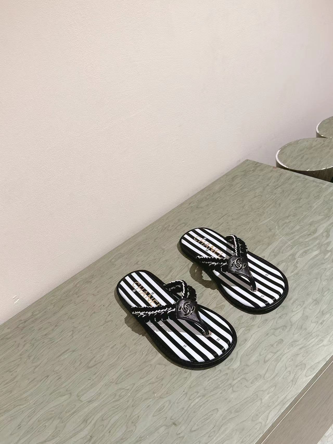 CHANE1 高品質牛革麻縄織りスリッパ【50％割引+送料無料】