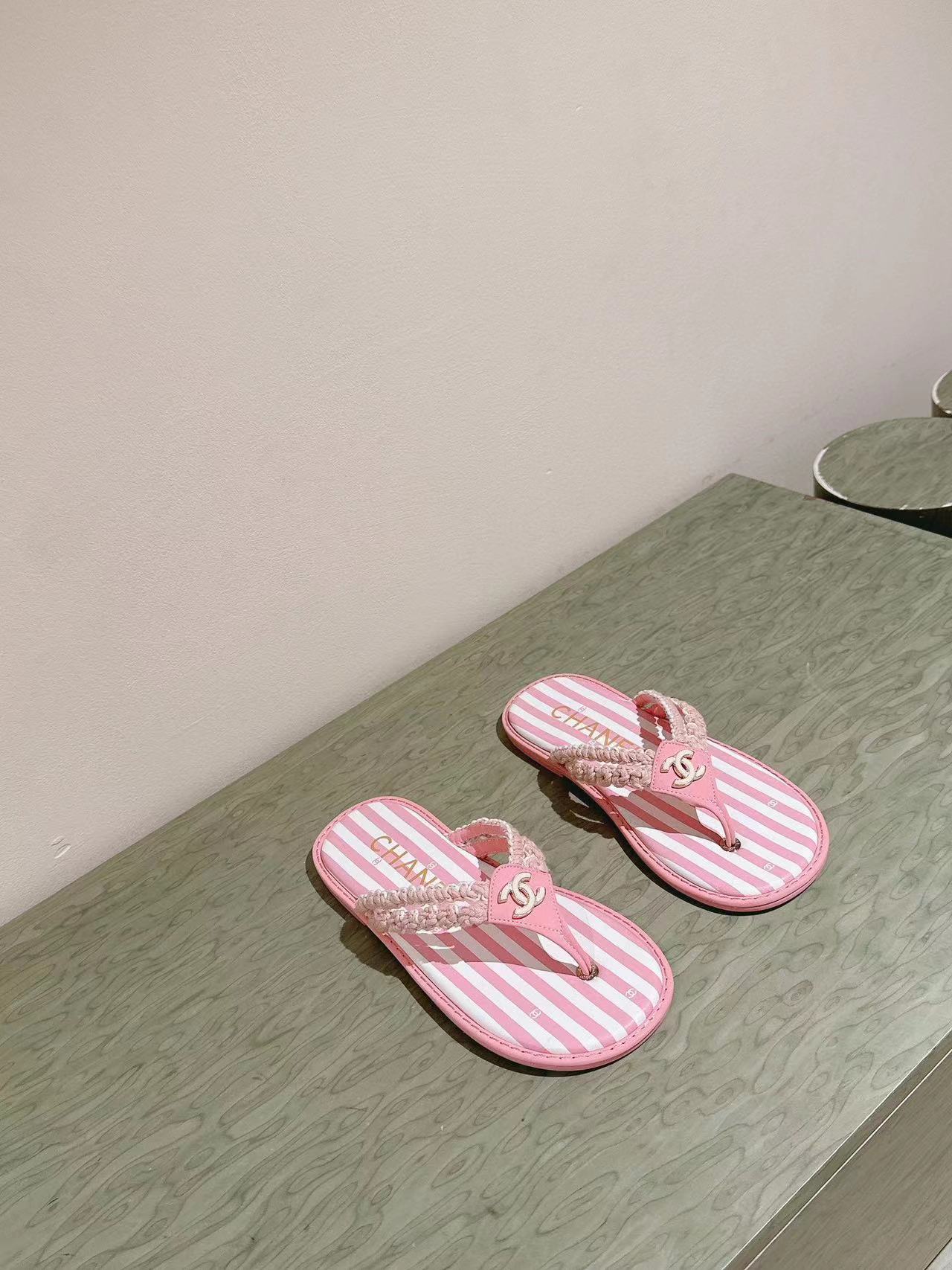 CHANE1 高品質牛革麻縄織りスリッパ【50％割引+送料無料】