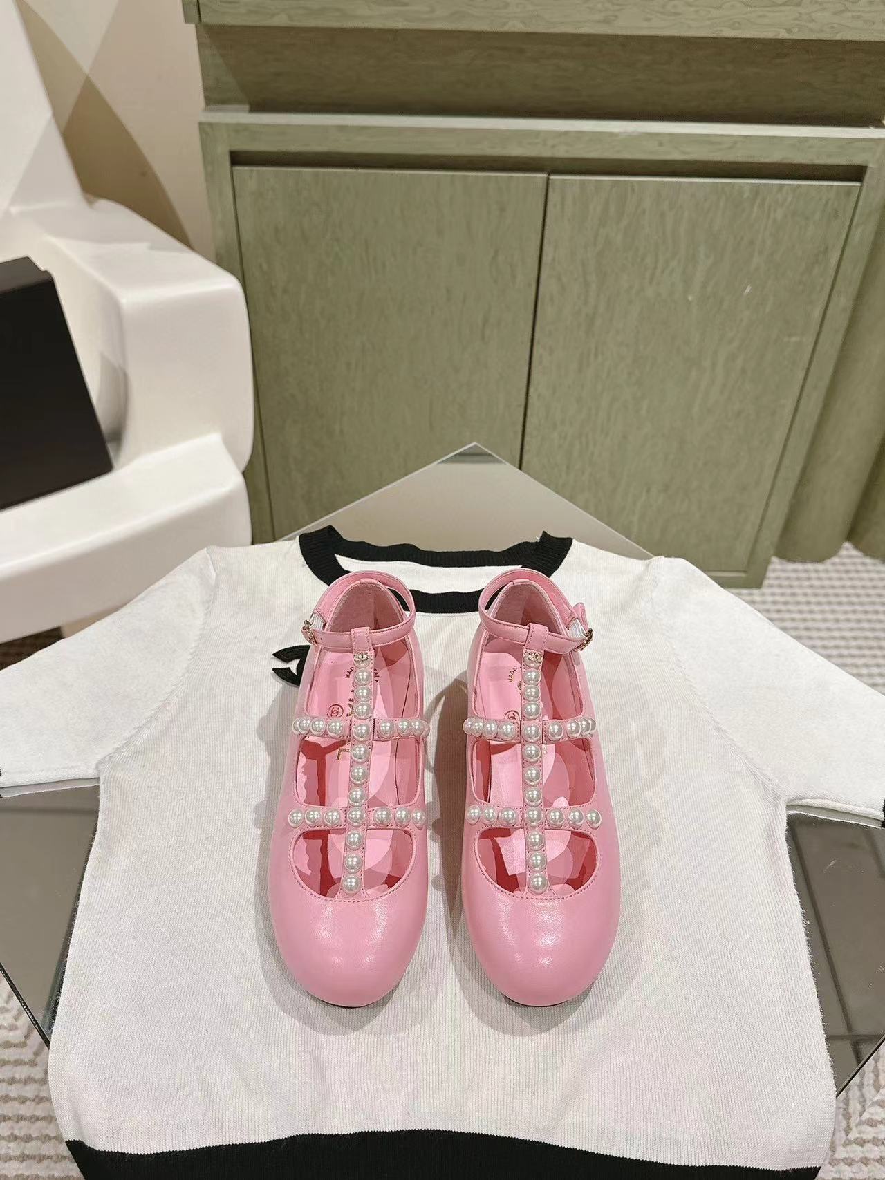 CHANE1 高品質パールフラットシューズ【50％割引+送料無料】